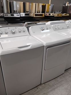 Set de lavadora y secadora blanca GE