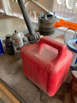 Red And Black Gas Can Canister Auto Car Truck