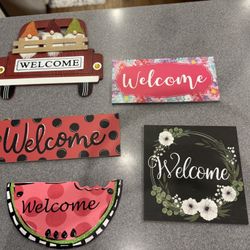 WELCOME signs