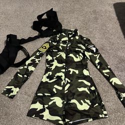 Women’s Airforce Halloween Costume With Body Harness