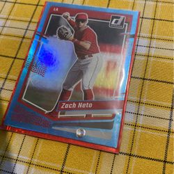 Los Angeles Angels Zach Neto Blue Holo Rookie