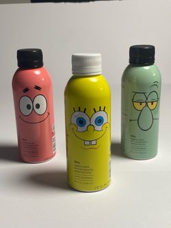 SpongeBob SquarePants Collectible Water Bottles Set of 3