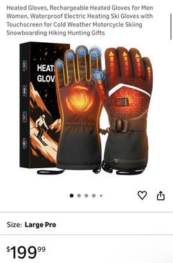 Rechargeable Heated Gloves for Men Women Size Large