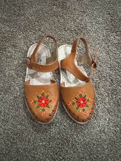 Mexican Leather Shoes Toddler Girl Size 17 Toddler Size 11 USA Size