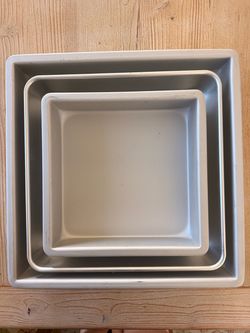 Square Cake Pans- Set of 3