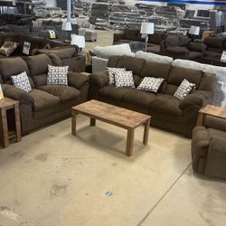 Brown sofa And Loveseat