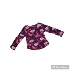 Old Navy 2t Purple Thermal Lotus Flower floral Long Sleeve shirt (lightweight) 