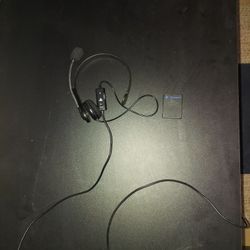 PlayStation 2 memory card and PS3 headphones 