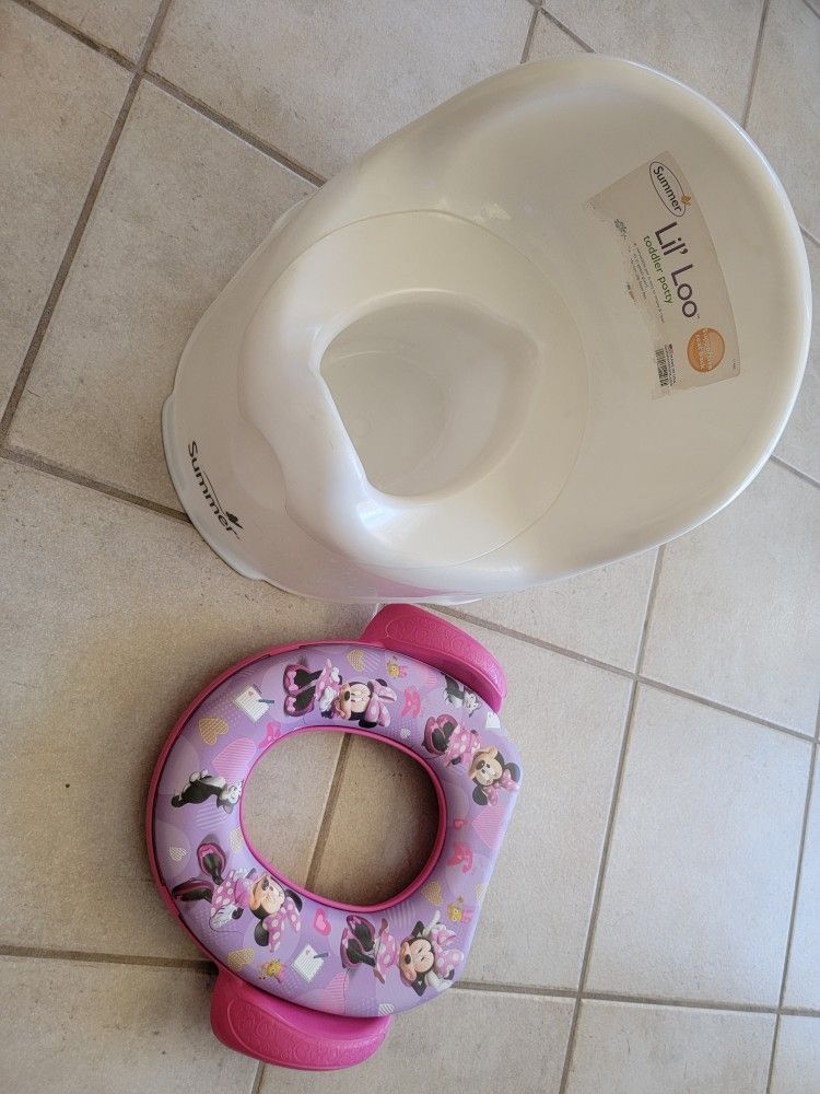 LIL’ LOO SUMMER Infant Toddler Potty and Disney Minnie Mouse Soft Potty Seat