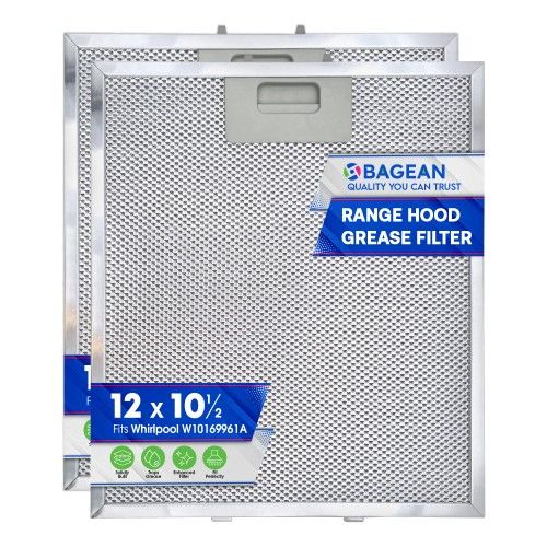 RANGE HOOD FILTER 12" X 10.5" FOR W10169961A WHIRLPOOL VENT HOOD FILTER 2 PCS