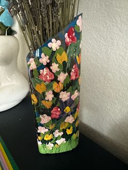 Hand-Painted Floral Decorative Vase