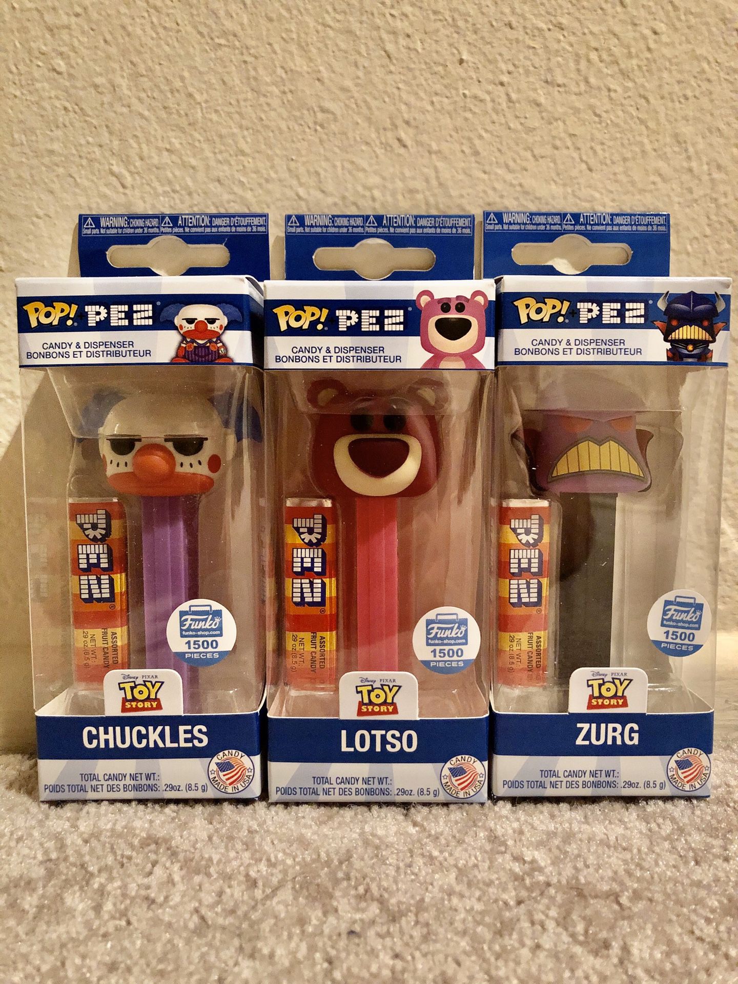 Pop Pez Toy Story Set: Zurg, Lotso, Chuckles LE1500