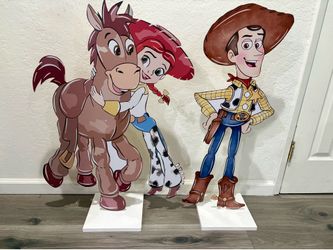 Jesse and woody with stand