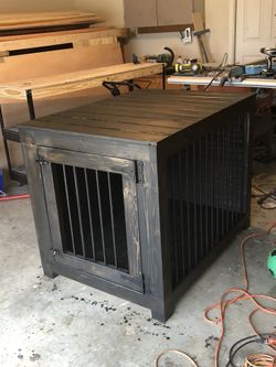 Custom built dog crate