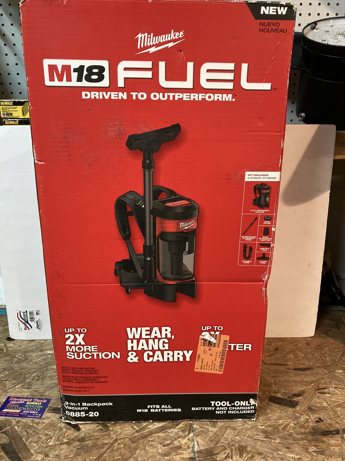 Milwaukee M18 FUEL 18-Volt Lithium-Ion Brushless 1 Gal. Cordless 3-in-1 Backpack Vacuum (Tool-Only)