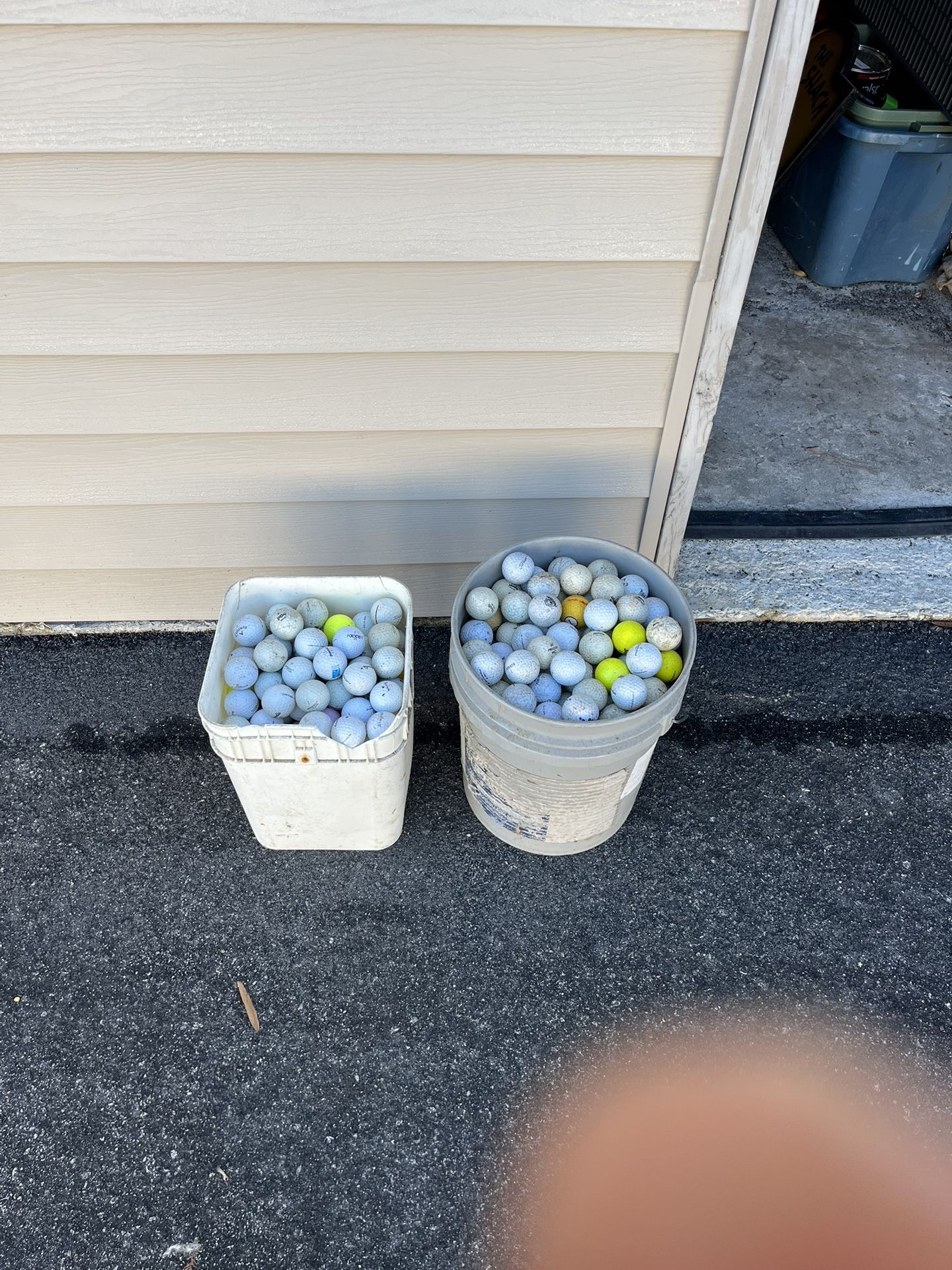 Buckets Of Assorted Golf Balls