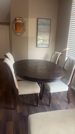 Dining room table with chairs