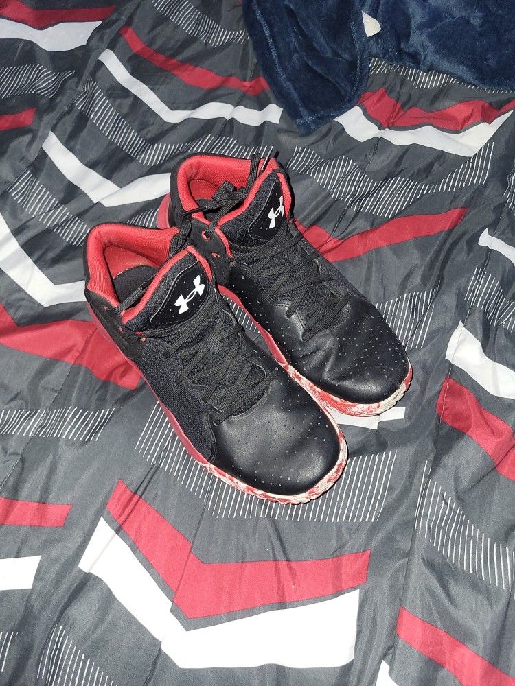 Red And Black Underarmer Shoes