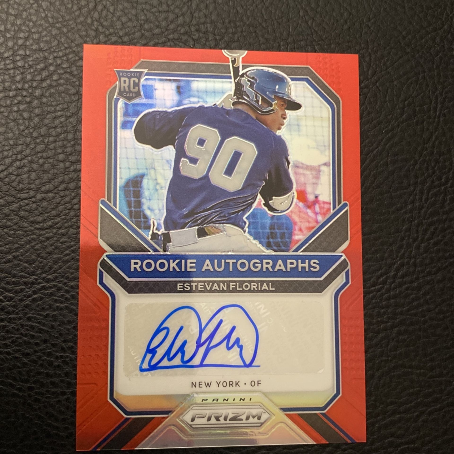 Estevan Florial Prizm Auto Rookie Card Serial# 57/99