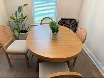 New Round Wood Dining Table - Open Box / Minor Damage