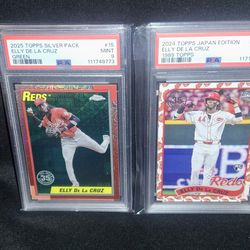 ELLY DE LA CRUZ 2025 SILVER PACK GREEN /99.  TOPPS JAPAN EDITION