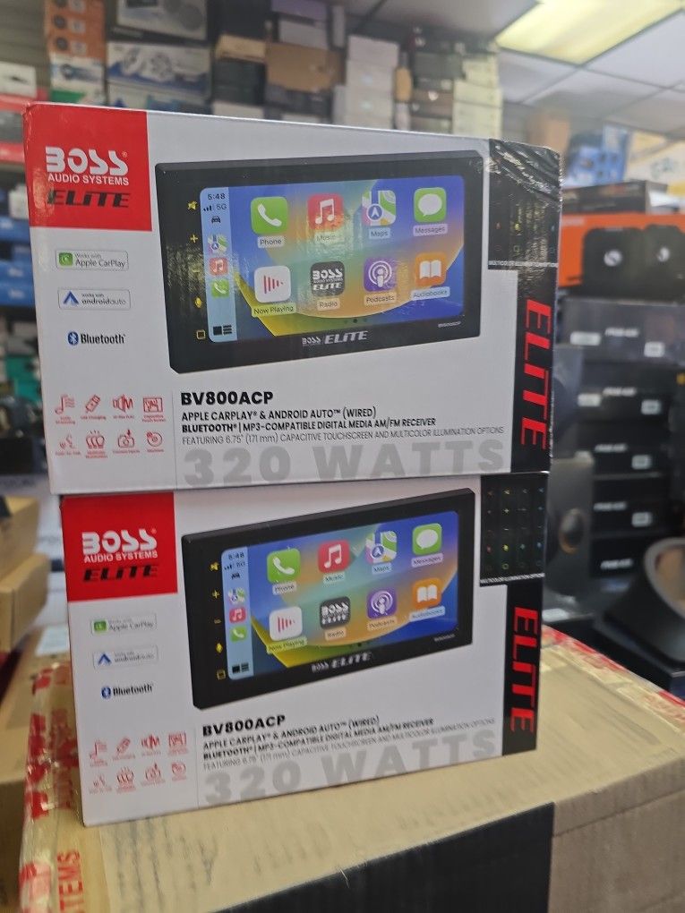 Boss AppleCarPlay AndroidAuto Stereo Receiver Bluetooth