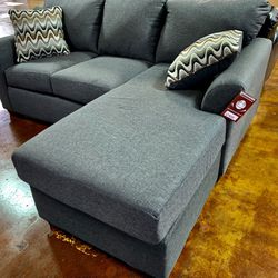 Grey Sectional Sofa With Reversible Chaise 