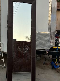Full Length Floor Mirror Dark Brown Frame