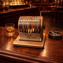 Antique Paymaster Machine For Retro Bar Or Coffee Shop 