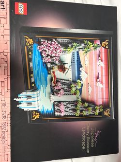 Lego Japanese cherry blossom landscape