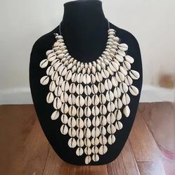 African cowie shell necklace