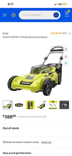 Ryobi RY401110-Y 40V Brushless Push Mower