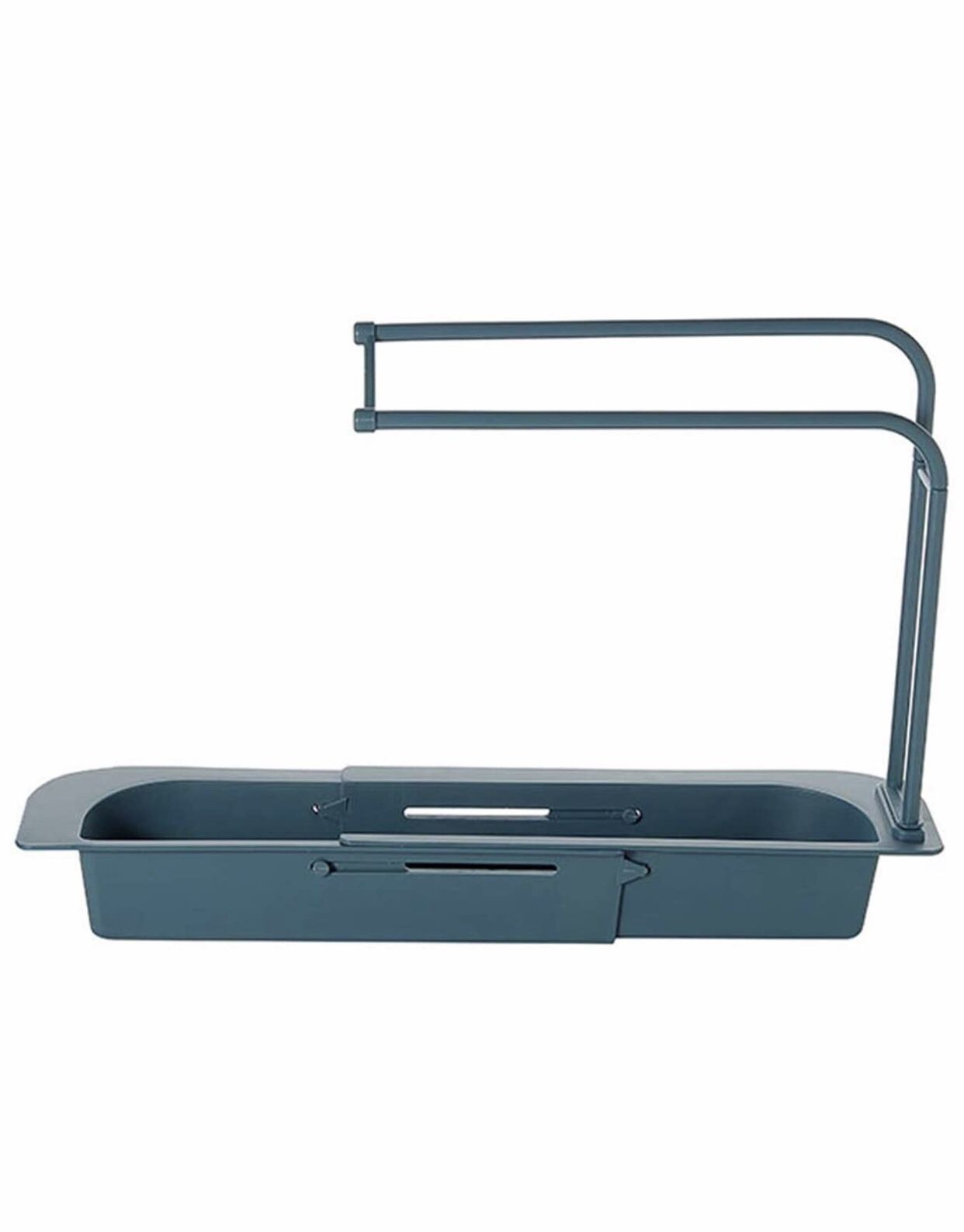 Sink Rack Holder Expandable Storage Drain Basket for Home Kitchen Kit (Blue)