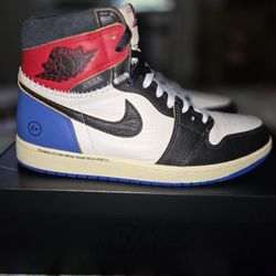 Jordan 1 Retro High OG SP Fragment X Union LA Varsity Red Sport Royal Size 10.5M