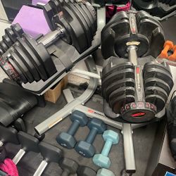 Bowflex 1090 90 Lb Adjustable Dumbbells With Stand 