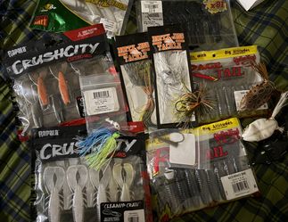 Bass fishing soft plastics new/used
