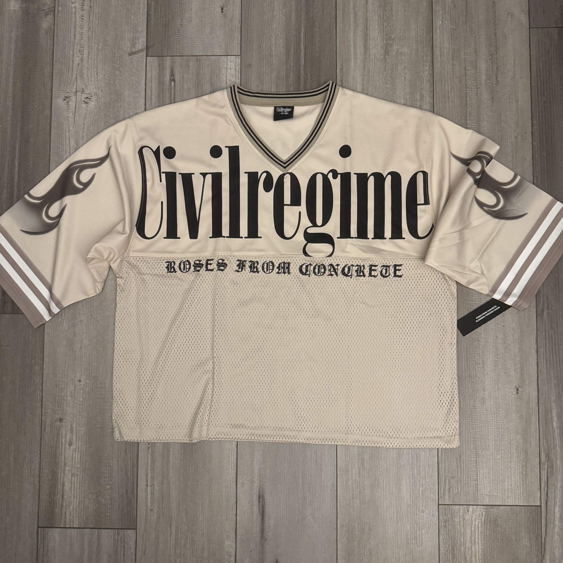 Civil Regime From Concrete football Jersey Men’s Size Large NWT