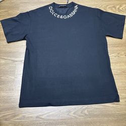 Black Short Sleeve T-Shirt White Logo Print 