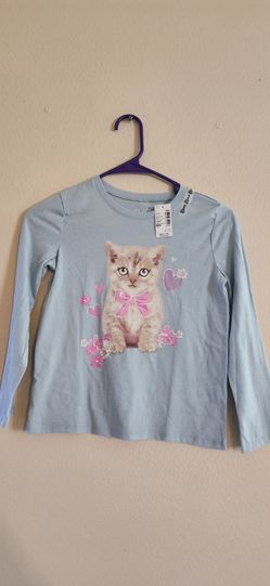 Children's Place New W Tag Cat Longsleeve Top/Size M 7/8 / Pick-Up 77075