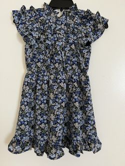 Girls Flower Print Dress