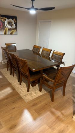 Dining table with 8 chairs
