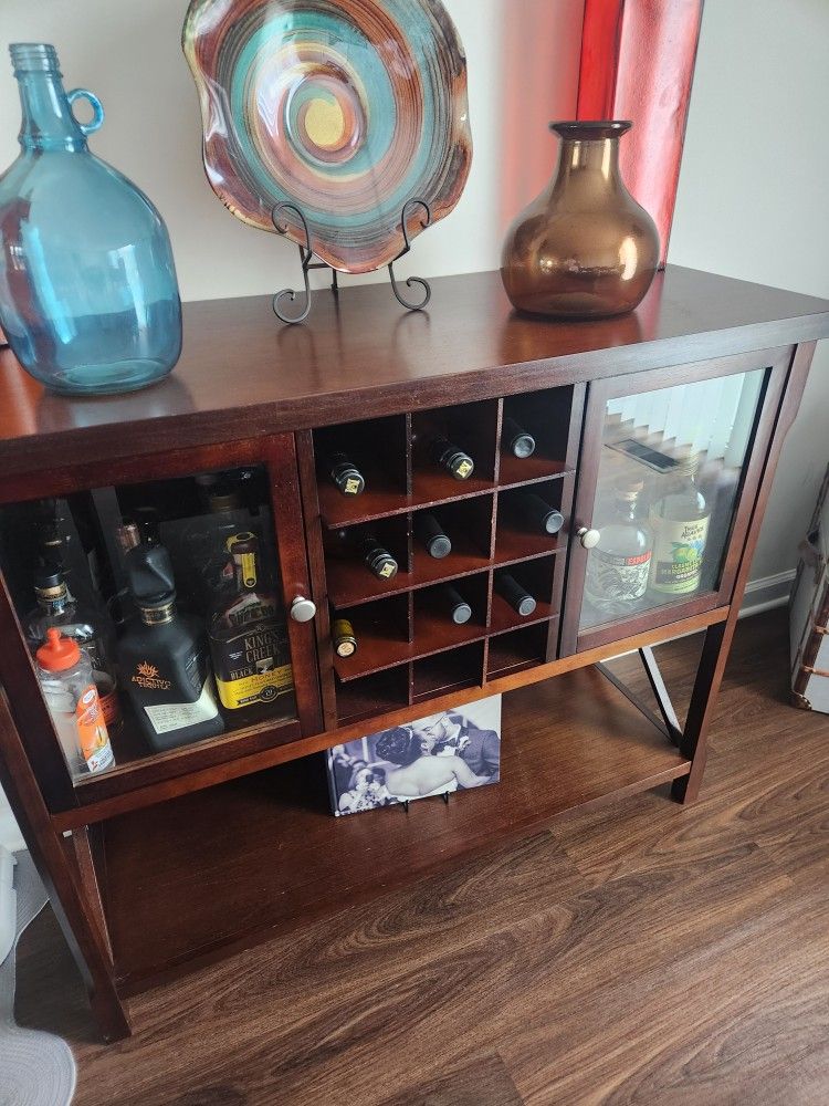 Wood Cabinet With Removable Shelves 