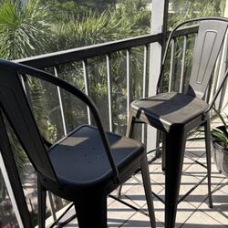 Metal Bar High Chairs