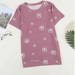 Dokotoo Women's Color Block Short Sleeve Crewneck T-Shirt Casual Loose Tee Shirts Tunic Tops