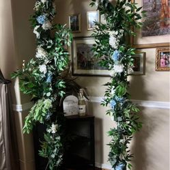 Wedding Floral Arch Backdrop – Faux Greenery & Flowers (Set of 2)
