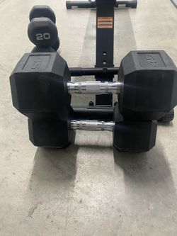 Weight bench with weights