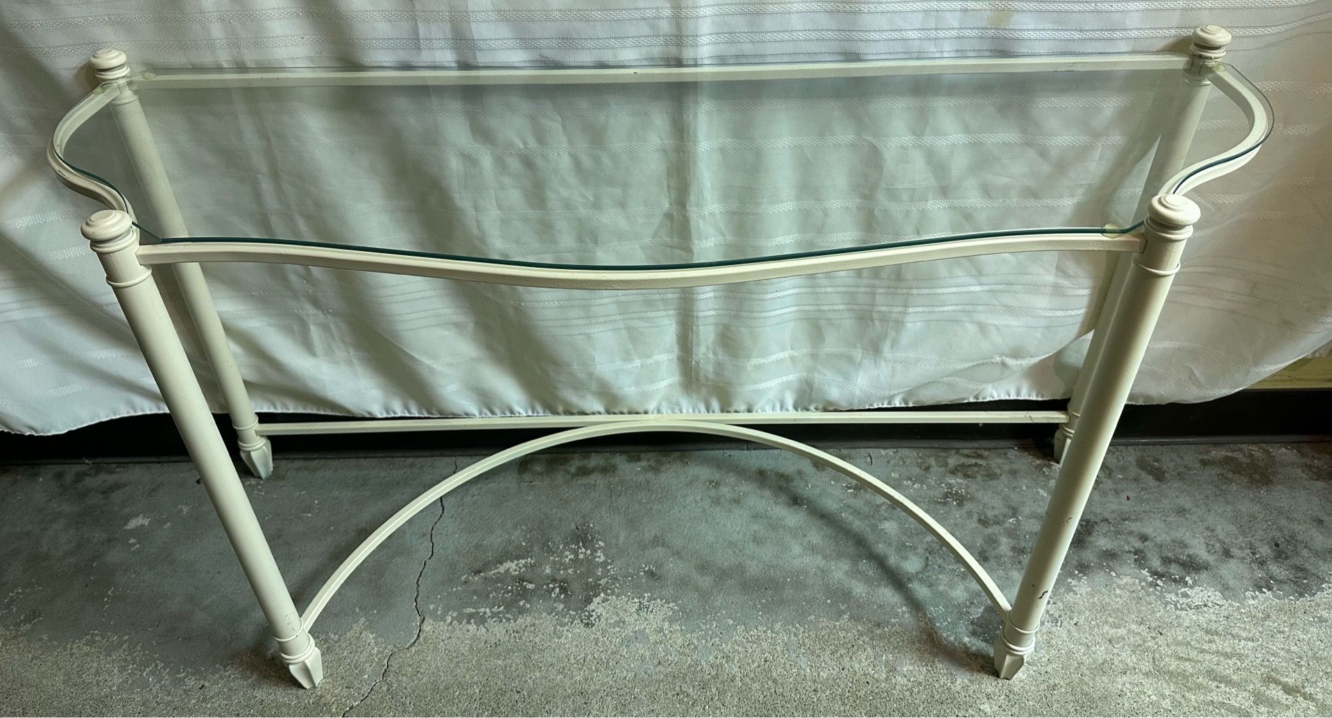 Glass console table