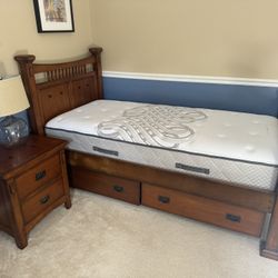 Bedroom Set- XL Twin Bed, Nightstand, and Desk 