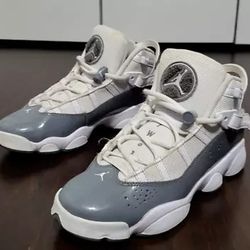 Nike Boys Air Jordan 6 Rings Gray (Size 6Y)