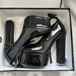 Azalea Wang Black Platform Heels
